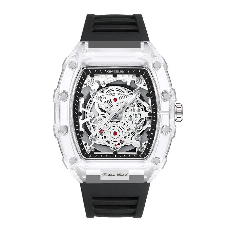 UTHAI BK134 Personalized Transparent Hollow Barrel Quartz WatchAzizaK