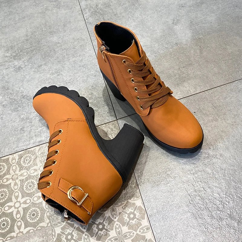 Velvet boots with wedge sole, internal zipperAzizaK