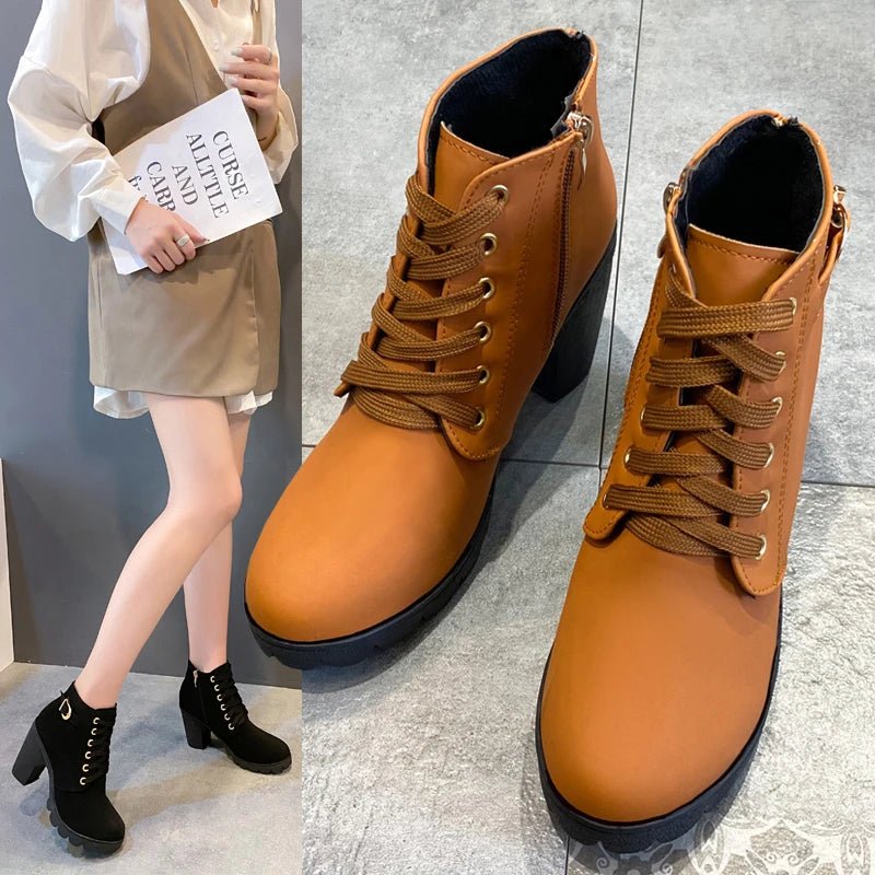 Velvet boots with wedge sole, internal zipperAzizaK