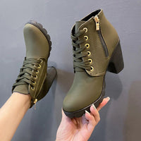 Velvet boots with wedge sole, internal zipperAzizaK