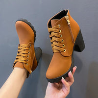 Velvet boots with wedge sole, internal zipperAzizaK