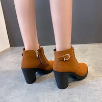 Velvet boots with wedge sole, internal zipperAzizaK