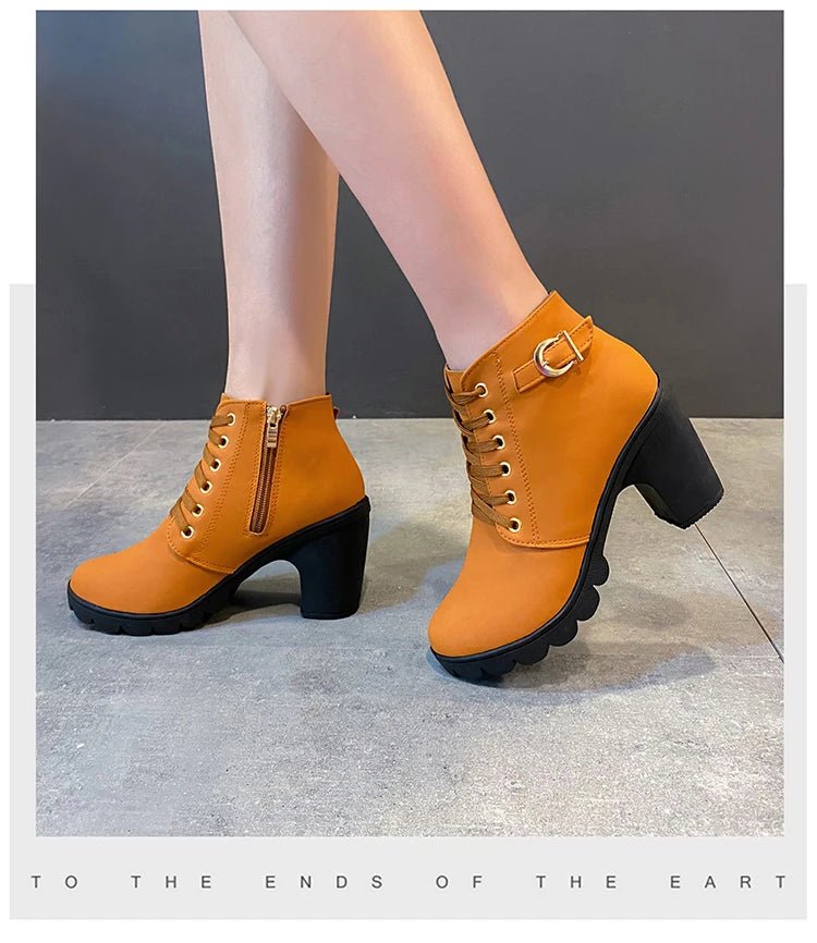 Velvet boots with wedge sole, internal zipperAzizaK