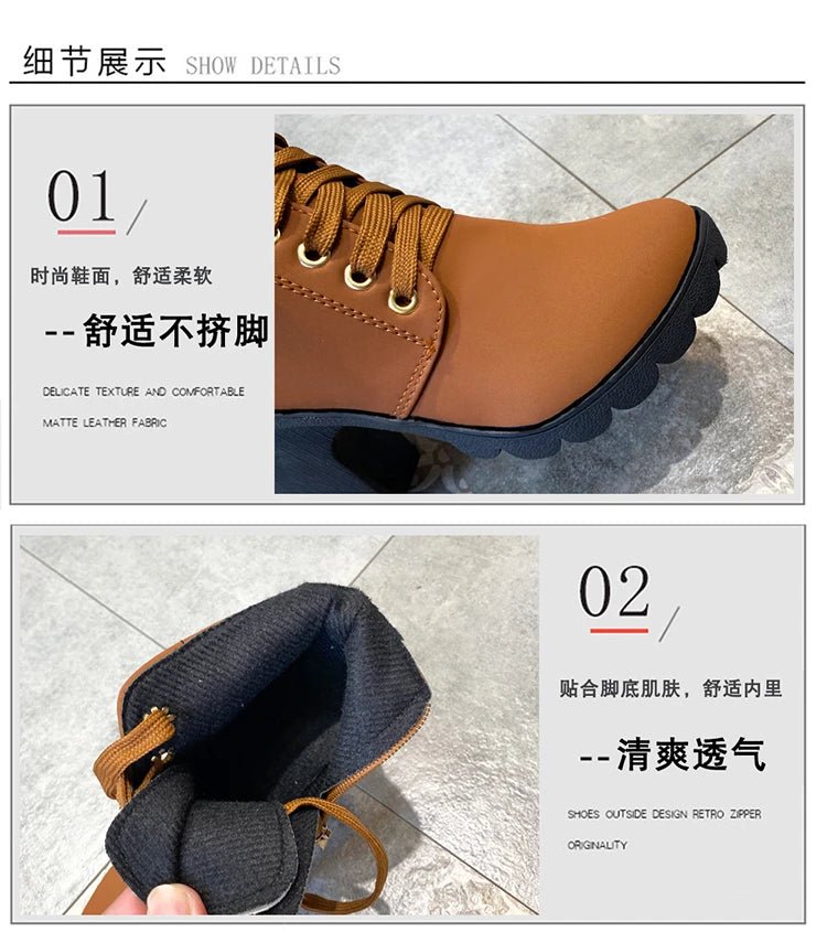 Velvet boots with wedge sole, internal zipperAzizaK