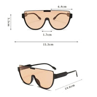 Vintage Semi - round Sunglasses Women Fashion Monoblock Outdoor Goggle Shades Trending 2023 New Design UV400 EyewearAzizaK