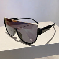 Vintage Semi - round Sunglasses Women Fashion Monoblock Outdoor Goggle Shades Trending 2023 New Design UV400 EyewearAzizaK