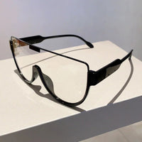 Vintage Semi - round Sunglasses Women Fashion Monoblock Outdoor Goggle Shades Trending 2023 New Design UV400 EyewearAzizaK