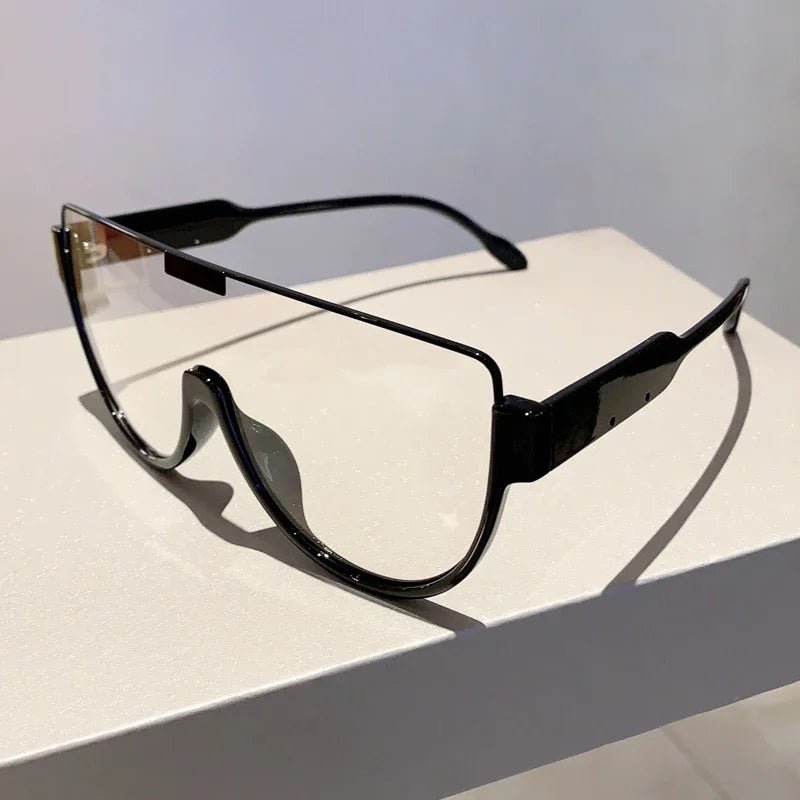 Vintage Semi - round Sunglasses Women Fashion Monoblock Outdoor Goggle Shades Trending 2023 New Design UV400 EyewearAzizaK