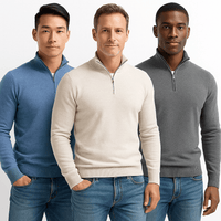 Warm Half Zip Casual Slim Fit V Neck SweatshirtAzizaK