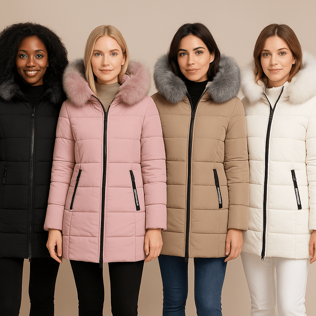 Warm Windproof Winter Coat Hooded Cotton Jacket with Zipper PocketsAzizaK