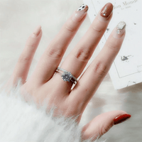 Wedding Ring Set White Gold Plated 1 Carat Cubic ZirconiaAzizaK