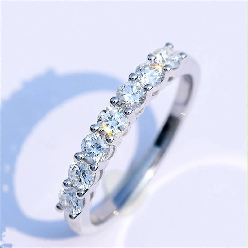 Wedding Ring Set White Gold Plated 1 Carat Cubic ZirconiaAzizaK