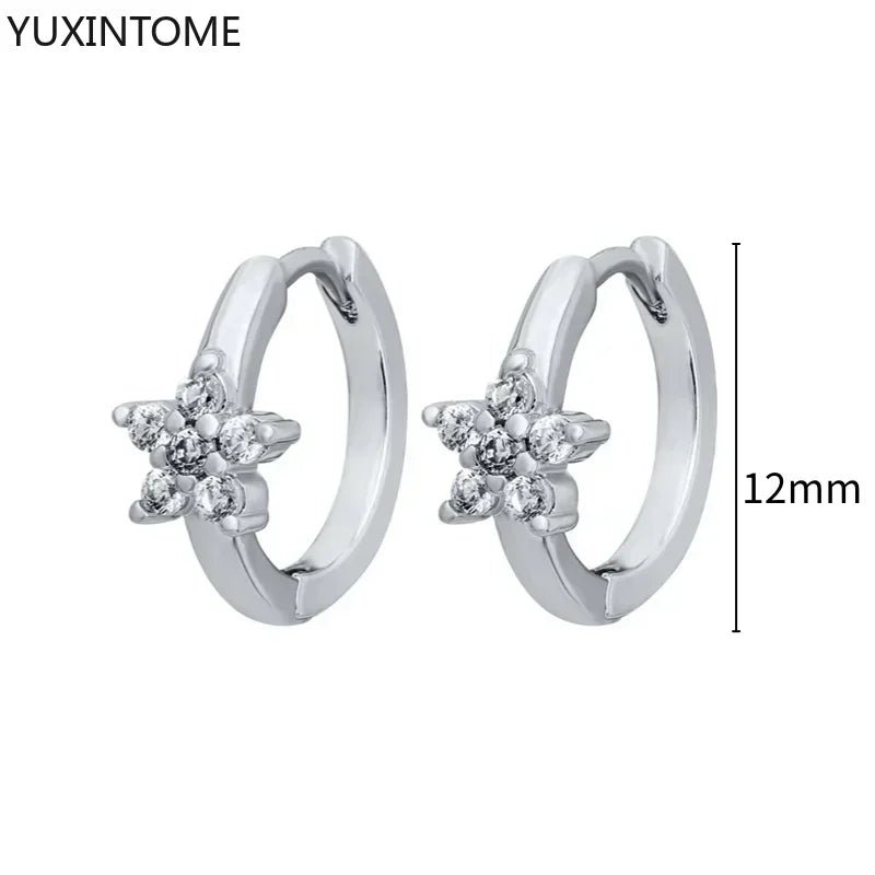 White crystal earrings (925)AzizaK