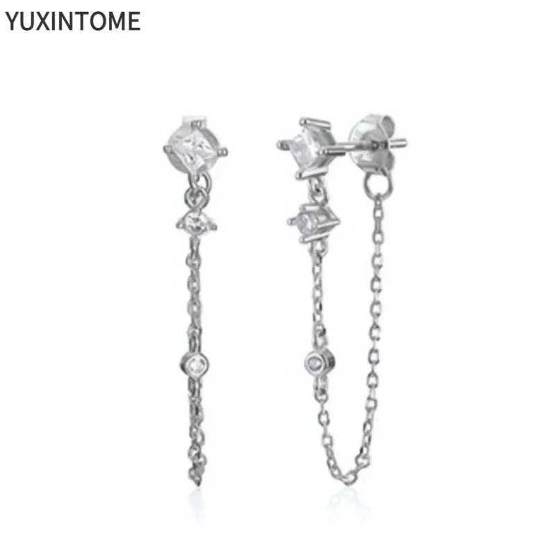 White crystal earrings (925)AzizaK