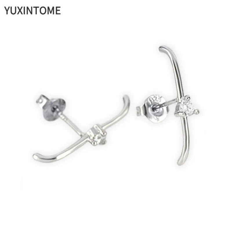 White crystal earrings (925)AzizaK