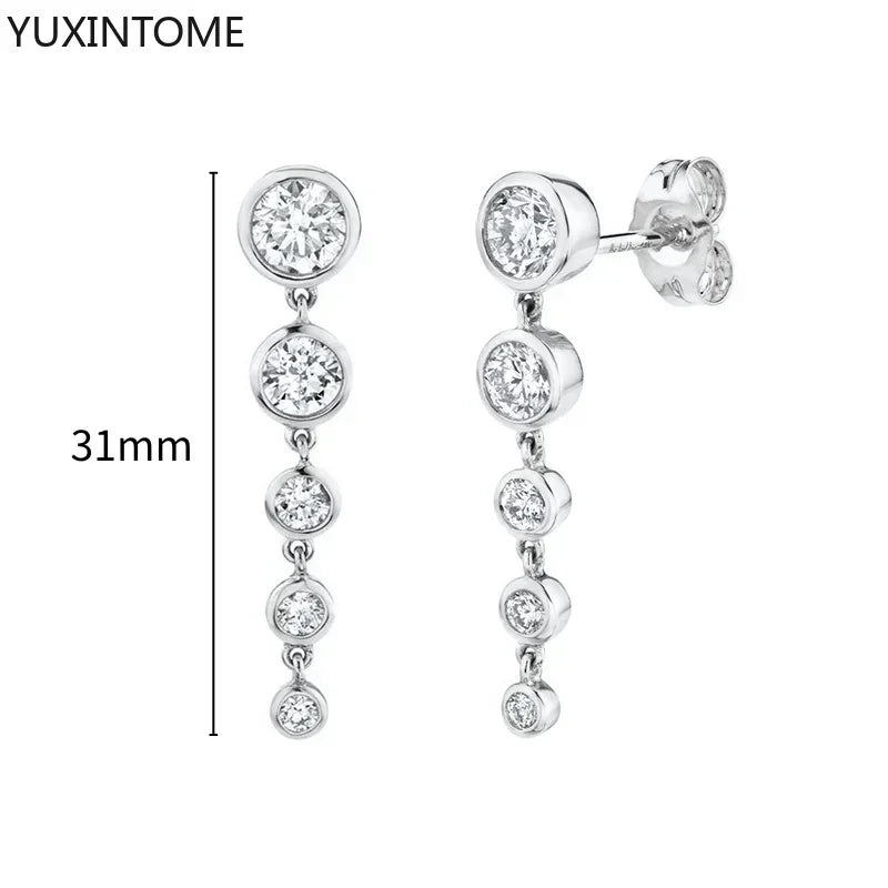 White crystal earrings (925)AzizaK