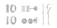 White crystal earrings (925)AzizaK