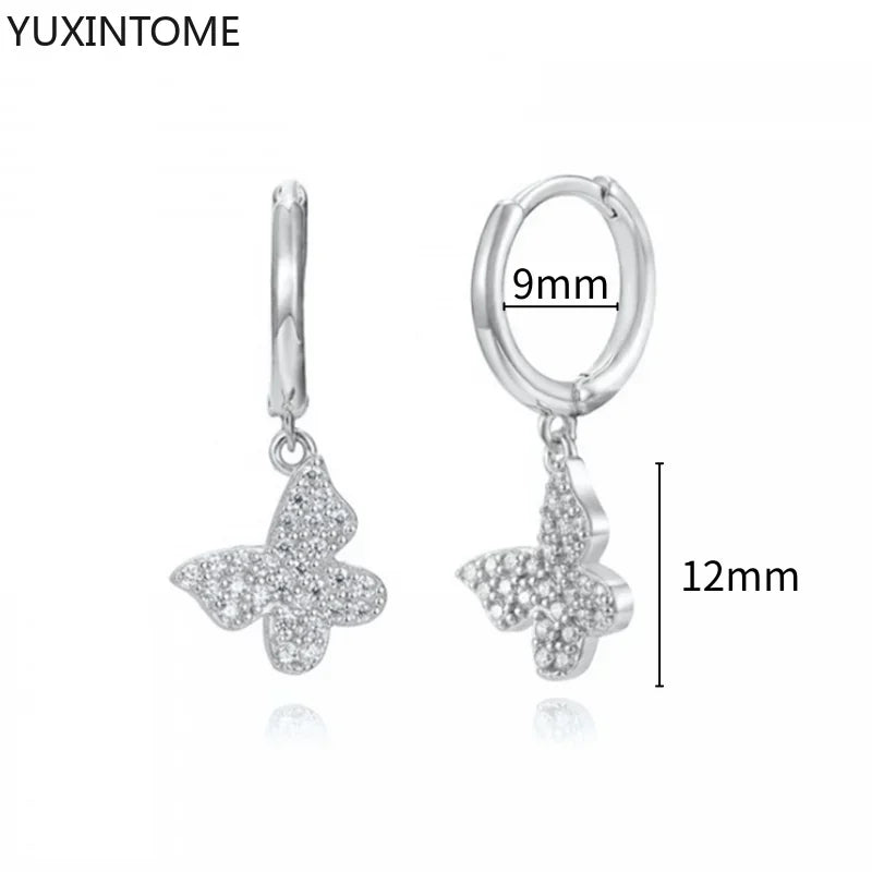 White crystal earrings (925)AzizaK