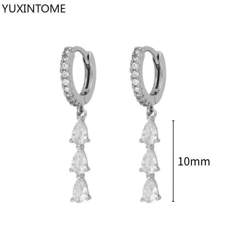 White crystal earrings (925)AzizaK