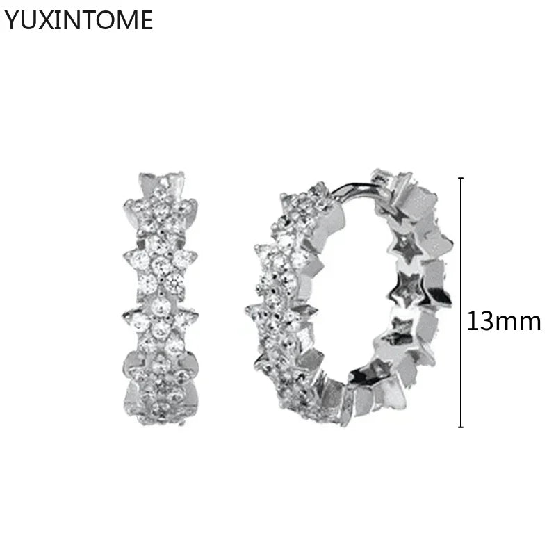 White crystal earrings (925)AzizaK