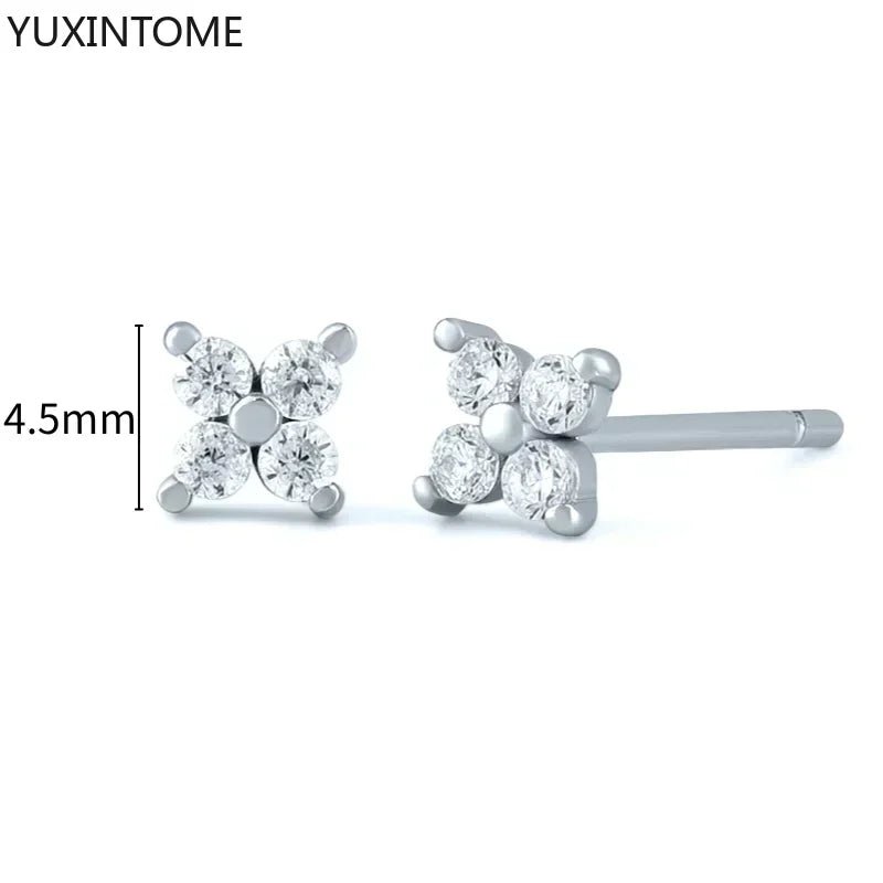 White crystal earrings (925)AzizaK