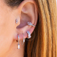 White crystal earrings (925)AzizaK