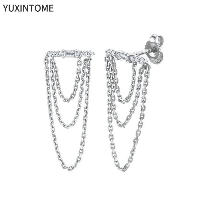 White crystal earrings (925)AzizaK