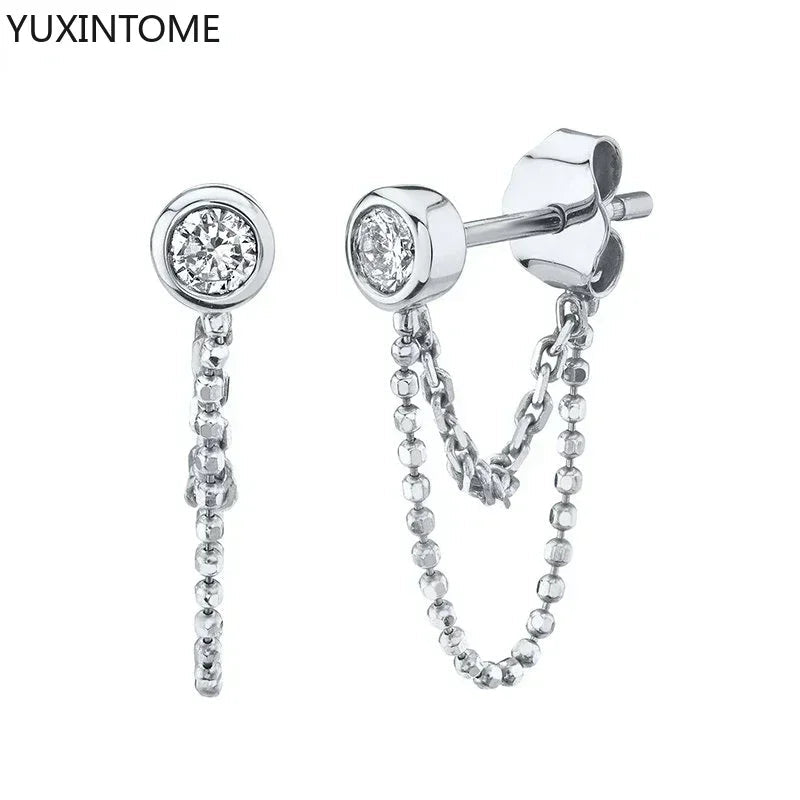 White crystal earrings (925)AzizaK