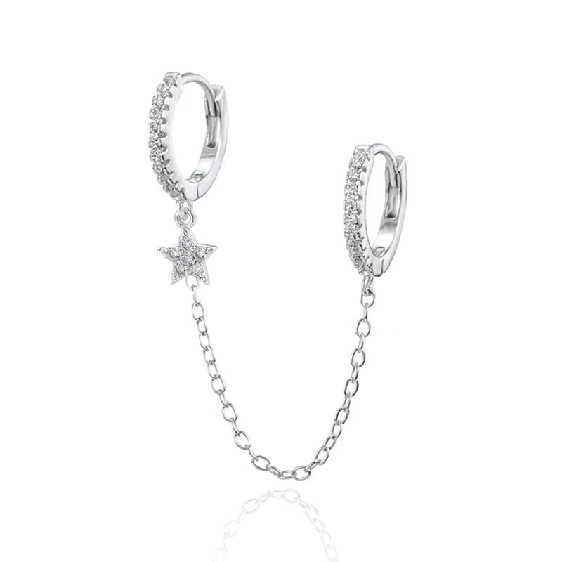 White crystal earrings (925)AzizaK