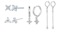 White crystal earrings (925)AzizaK