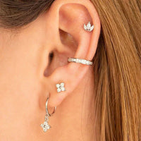 White crystal earrings (925)AzizaK