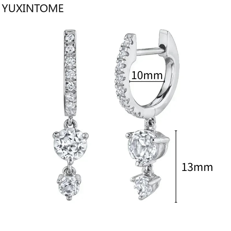 White crystal earrings (925)AzizaK