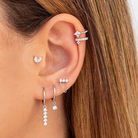 White crystal earrings (925)AzizaK