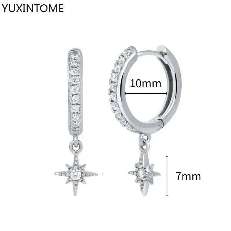 White crystal earrings (925)AzizaK