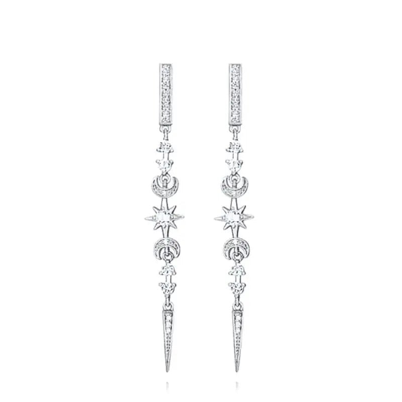 White crystal earrings (925)AzizaK