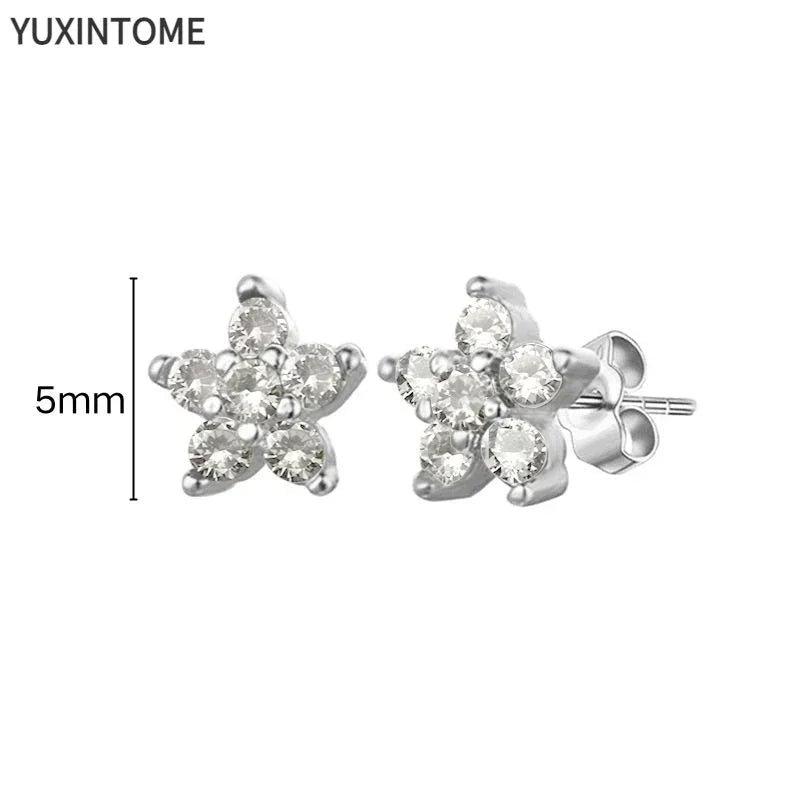 White crystal earrings (925)AzizaK
