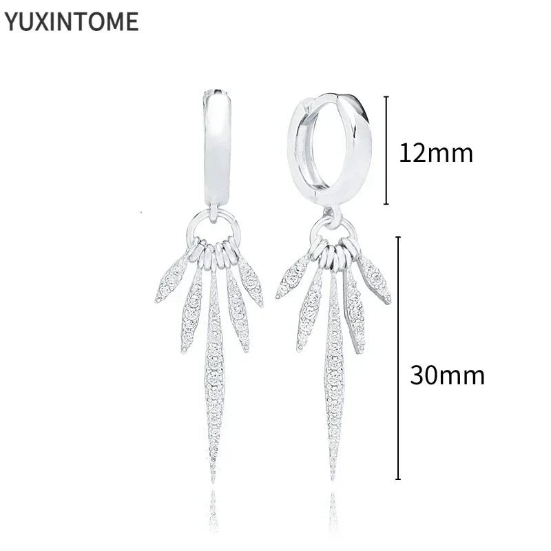 White crystal earrings (925)AzizaK