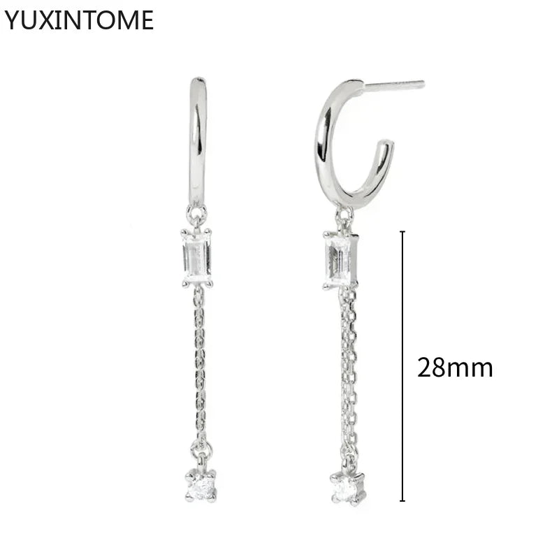 White crystal earrings (925)AzizaK