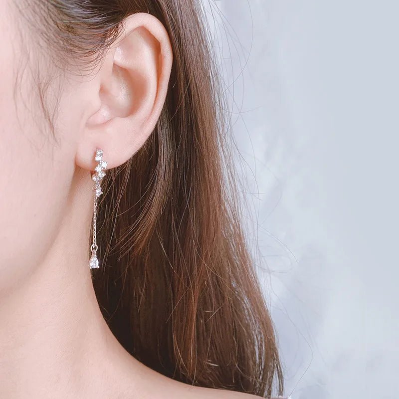 White crystal earrings (925)AzizaK