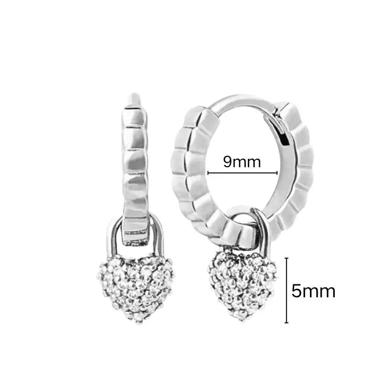 White crystal earrings (925)AzizaK