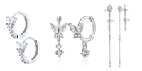 White crystal earrings (925)AzizaK