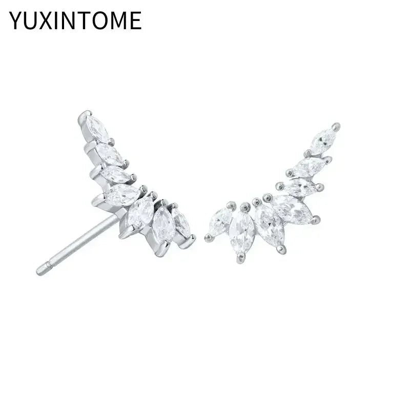 White crystal earrings (925)AzizaK