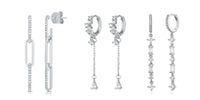 White crystal earrings (925)AzizaK