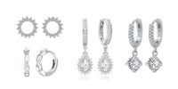 White crystal earrings (925)AzizaK