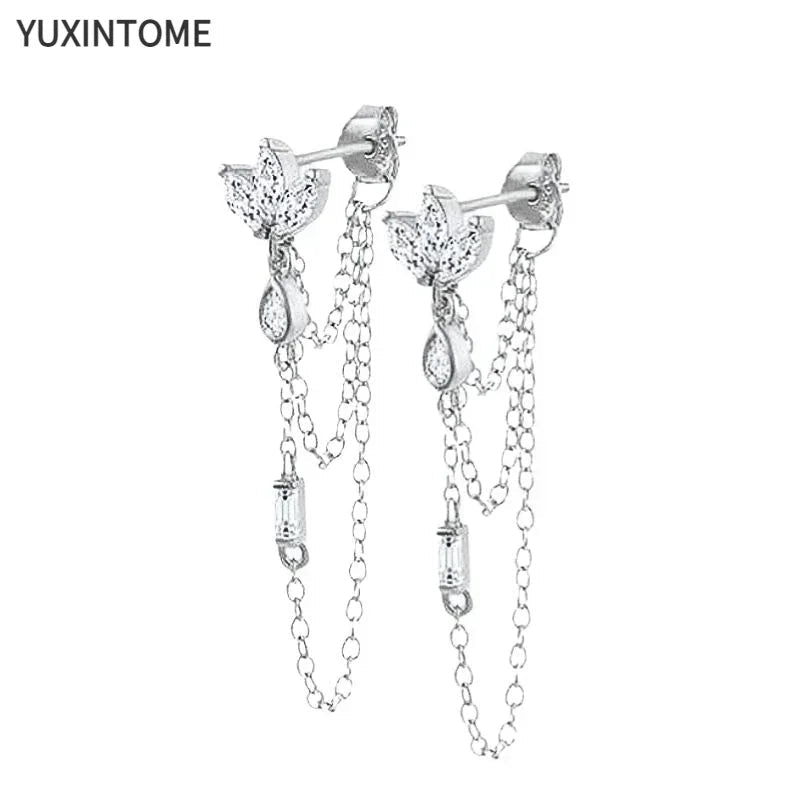 White crystal earrings (925)AzizaK