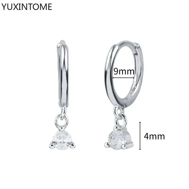 White crystal earrings (925)AzizaK