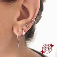 White crystal earrings (925)AzizaK