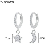White crystal earrings (925)AzizaK