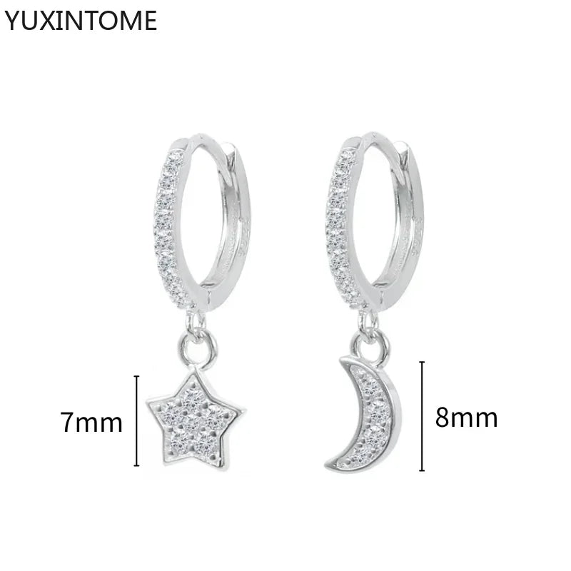 White crystal earrings (925)AzizaK