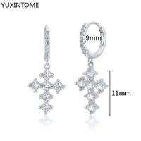 White crystal earrings (925)AzizaK